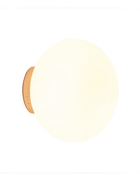 Moon wall light - Luxcambra - Glass lampshade, golden structure