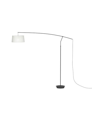 Arco wall light - Luxcambra - Reading lamp, black arch design and white lampshade