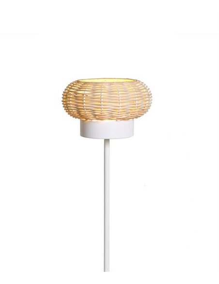 Niuet floor lamp - Luxcambra - Hand-woven natural wicker lampshade, height: 131 cm
