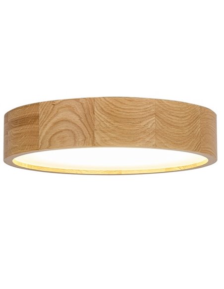Rondo ceiling lamp - Luxcambra - Oak wood shade, two sizes: Ø 37,5 cm/47,5 cm