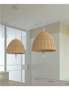 Ama pendant light - Luxcambra - Natural wicker modern light
