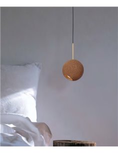 Terra pendant light - Luxcambra - Natural cork lampshade, Ø 14 cm 2