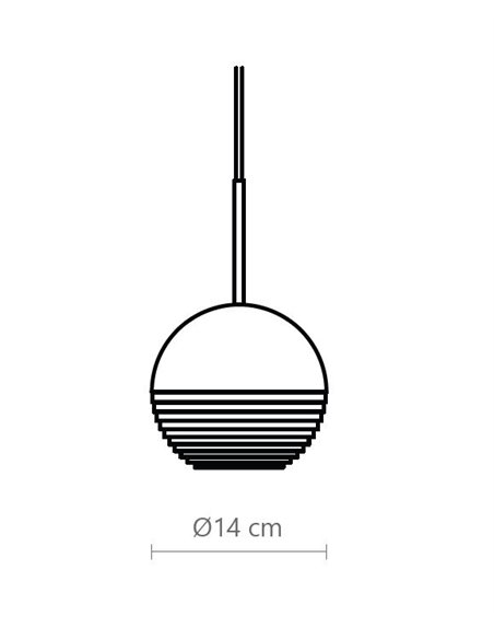 Terra pendant light - Luxcambra - Natural cork lampshade, Ø 14 cm
