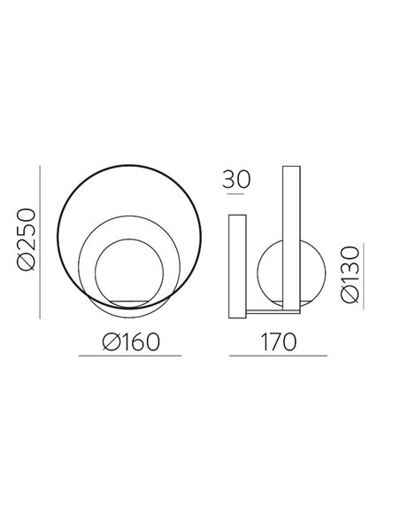 Aplique de pared Halo