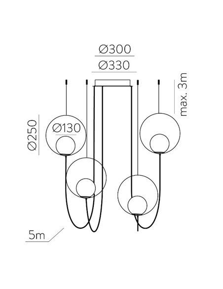 Colgante de techo Halo 4 