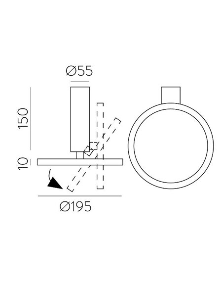 Plafón de techo Morgan