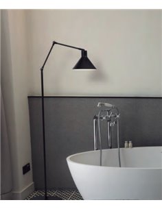 Capuchina floor lamp - Luxcambra - Black industrial style, articulating lamp