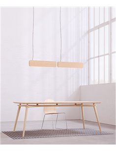 Nina pendant light - Luz Negra - LED lamp in natural oak, height adjustable 2