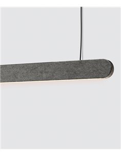 Kipu Inti pendant light - Luz Negra - Acoustic lamp with linear design, PET manufactured 2
