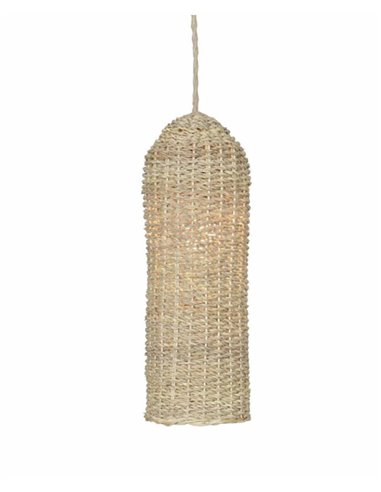 Natural pendant light - Fokobu - Natural jute lampshade, boho chic style