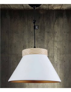 Legno pendant light - Fokobu - 900° fired ceramic lampshade, 3 colours 2