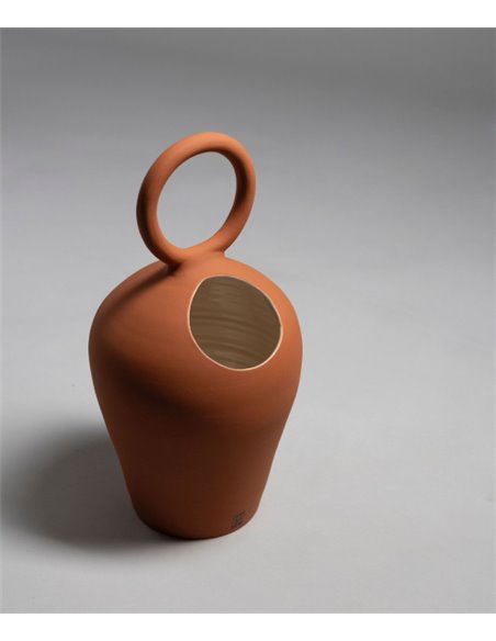 Clay table lamp - Fokobu - 900° fired ceramic lamp, 2 colours