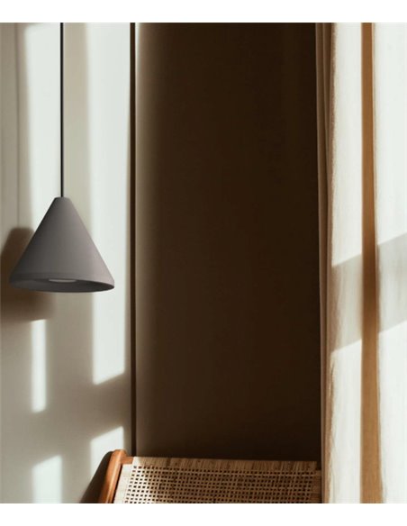 Conus pendant light - Fokobu - Available in birch wood or concrete