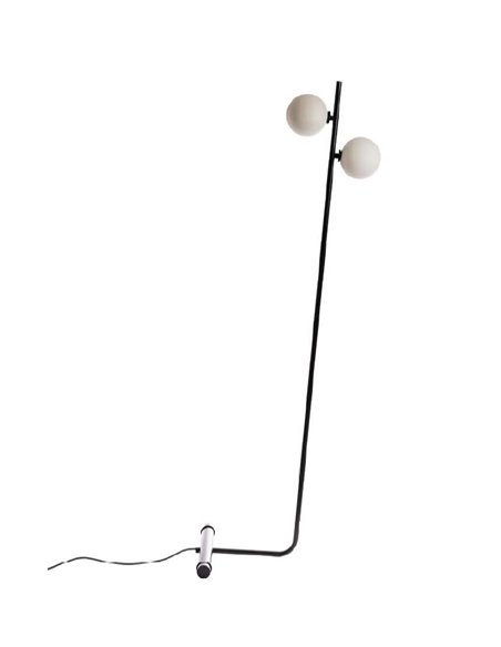 Linear floor lamp - Fokobu - Modern ball light, 2 colours