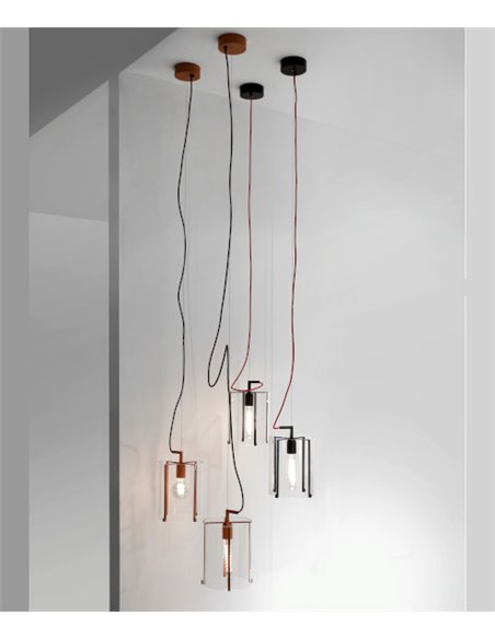 Polpo pendant light - Fokobu - Decorative steel and borosilicate lamp