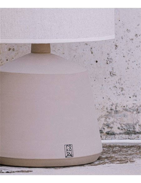 Ibiza table lamp - Fokobu - Ceramic lamp with white lampshade