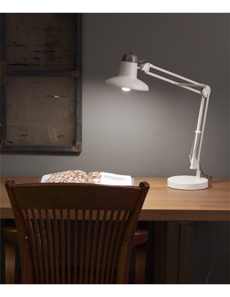 Snap desk lamp - Faro - Vintage design in black or white