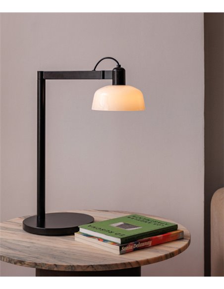 Tatawin table lamp - Faro - Swivel arm, modern design with black or white lampshade