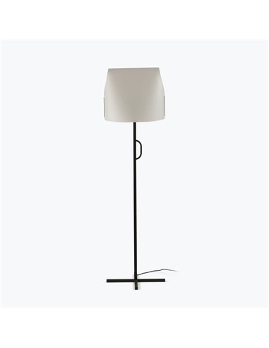 Luang floor lamp - Faro - Modern design with beige or camel papyrus lampshade