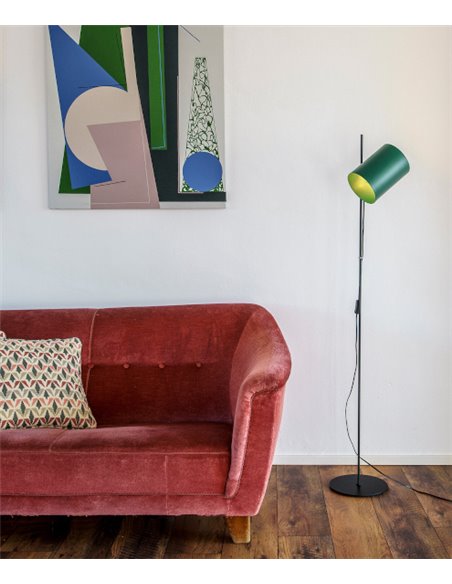 Guadalupe floor lamp - Faro - Adjustable lampshade in beige or green