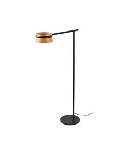 Loop floor lamp - Faro - Adjustable lampshade with touch dimmer, ash or cherry wood shade 2