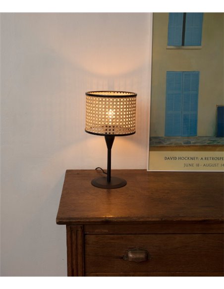 Mambo table lamp - Faro - Rattan lampshade, available in 2 sizes