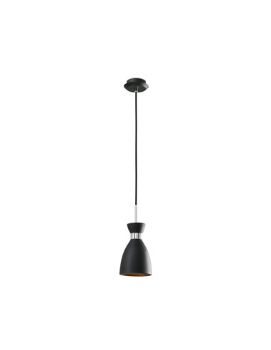 Retro pendant light - Faro - Steel lampshade in 2 colours, vintage style