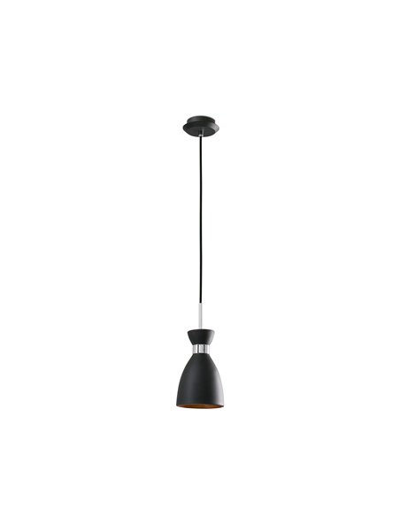 Retro pendant light - Faro - Steel lampshade in 2 colours, vintage style