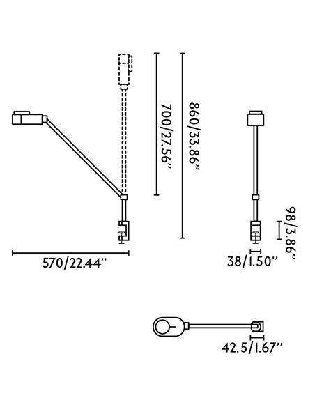 Inviting hook light - Faro - Adjustable and swivelling LED desk lamp