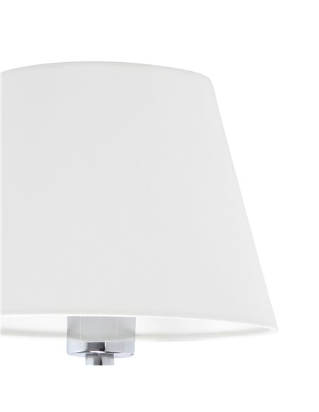 Eterna table lamp - Faro - Modern design in chrome with white, beige or black shade