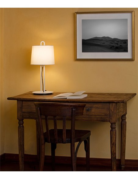 Montreal table lamp - Faro - White structure + white or beige lampshade