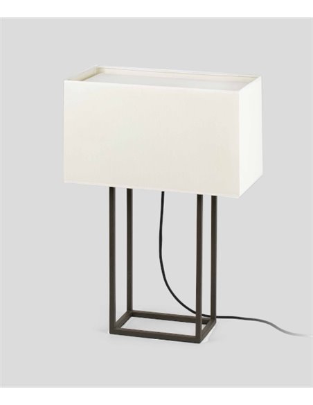 Vesper table lamp - Faro - Rectangular fabric lampshade