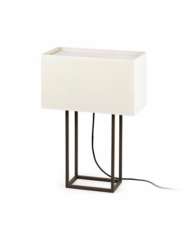 Vesper table lamp - Faro - Rectangular fabric lampshade