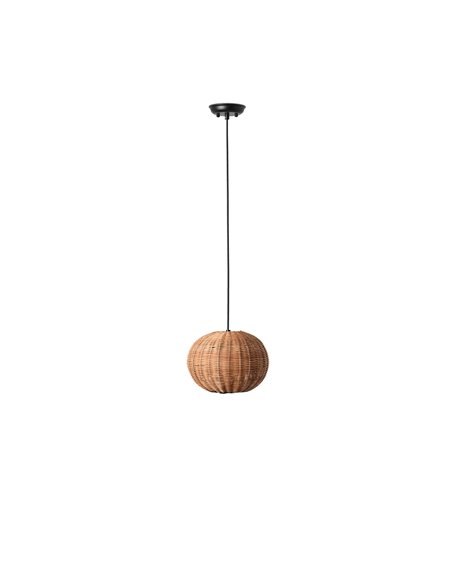 Haka pendant light - Faro - Circular rattan lampshade, natural look