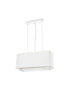 Vesper pendant light - Faro - Rectangular lamp, fabric shade 2