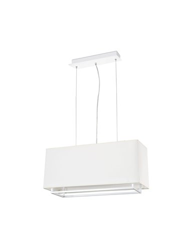 Vesper pendant light - Faro - Rectangular lamp, fabric shade