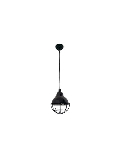 Claire pendant light - Faro - Vintage lamp, green or black steel structure