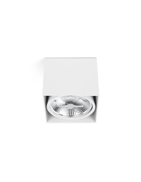 Tecto AR111 ceiling spotlight - Faro - Square lamp in white or black