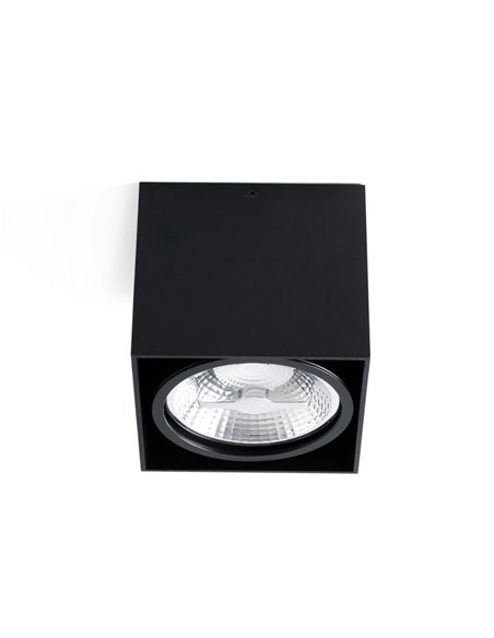 Tecto AR111 ceiling spotlight - Faro - Square lamp in white or black