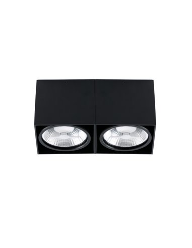 Tecto AR111 ceiling spotlight - Faro - Lamp with 2 black or white lights