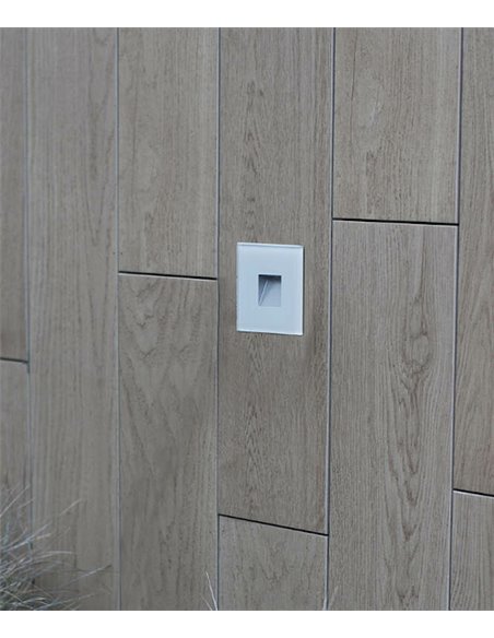 Dart outdoor recessed wall light - Faro - Square design in 2 colours