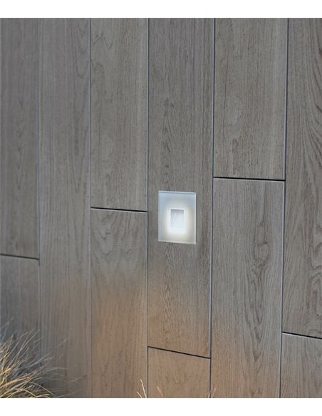 Dart outdoor recessed wall light - Faro - Square design in 2 colours