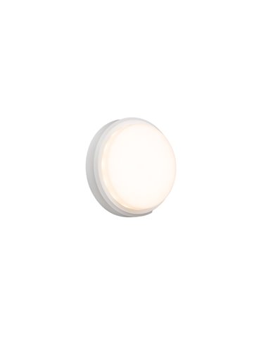 Tom outdoor wall/ceiling light - Faro - Round design in white or grey, 2 sizes