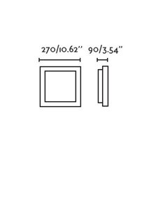 Tola ceiling light - Faro - Square design in white or nickel, suitable for bathrooms (IP44) 2