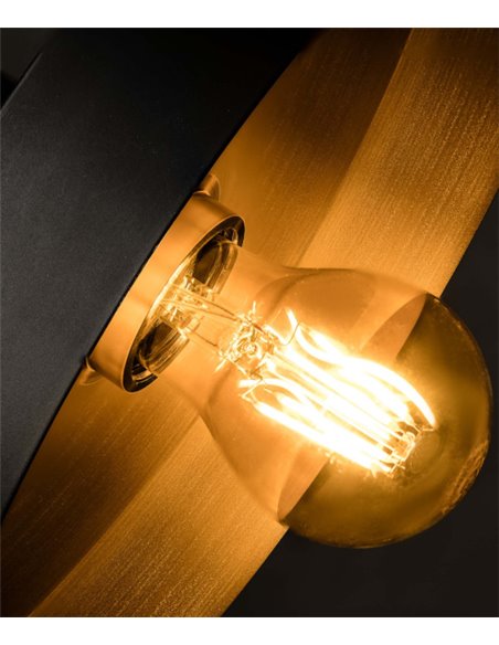 Whizz wall light - Faro - Vintage black and gold design