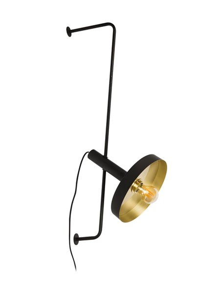 Whizz wall light - Faro - Vintage black and gold design