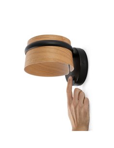 Loop wall light - Faro - Adjustable reading lamp, wood shade 2