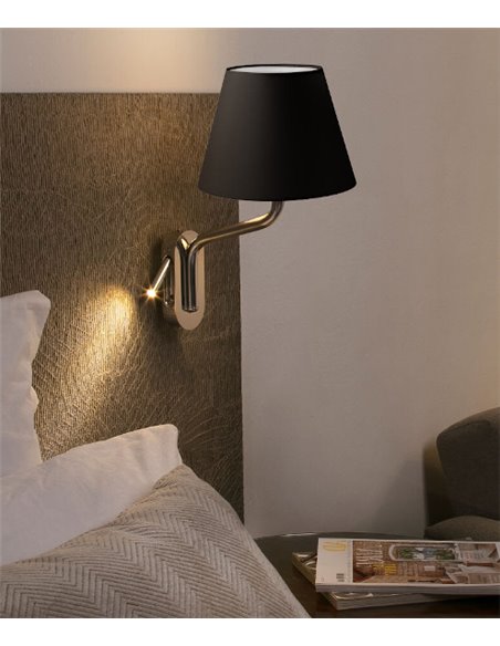 Eterna Right wall light - Faro - Lamp with reader in 3 colours