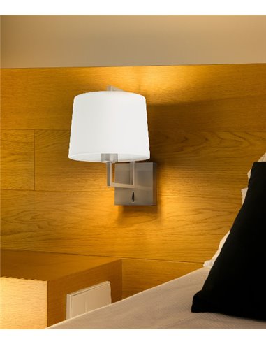 Frame wall light Faro Ambient lighting, fabric shade
