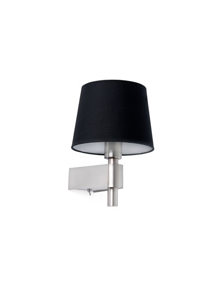 Room wall light - Faro - Modern lamp with black or white fabric shade